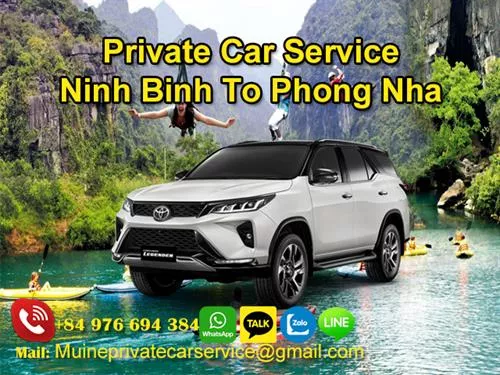 Private Car From Ninh Binh To Phong Nha