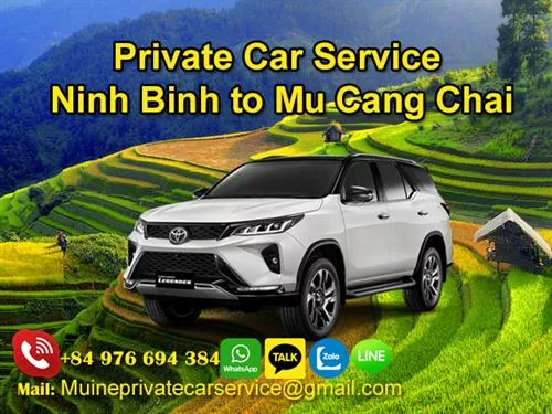 Ninh Binh to Mu Cang Chai private car