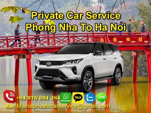 Private Car From Phong Nha To Ha Noi