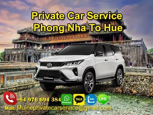 Private Car From Phong Nha To Hue