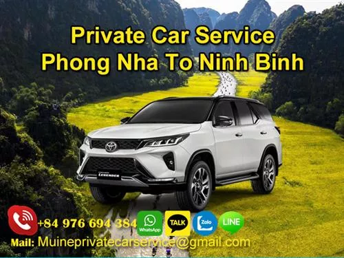 Private Car From Phong Nha To Ninh Binh