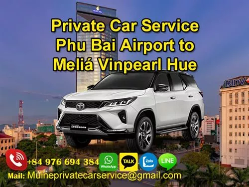 Transfer From Phu Bai Airport To Meliá Vinpearl Hue 