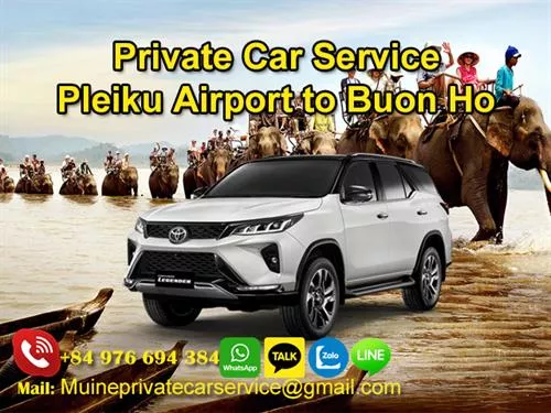 Private Car From Pleiku Airport To Buon Ho