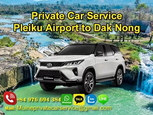 Private Car From Pleiku Airport To Dak Nong