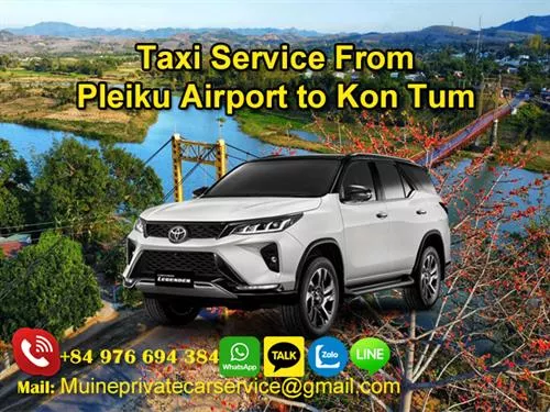 Private Car From Pleiku Airport To Kon Tum