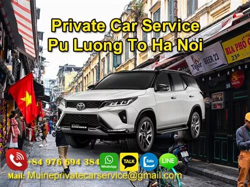 Private Car From Pu Luong To Ha Noi