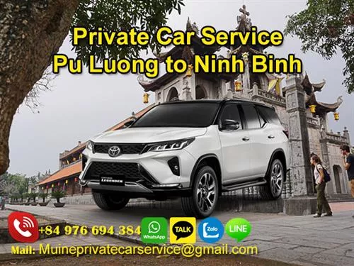 Private Car From Pu Luong To Ninh Binh