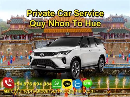 Private Car From Quy Nhon To Hue