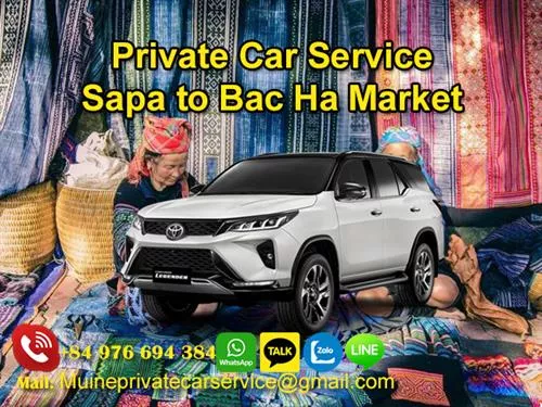 Private Car From Sapa to Bac Ha Market