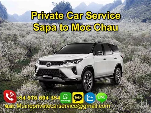 Private Car From Sapa To Moc Chau