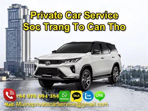 Private Car From Soc trang To Can Tho