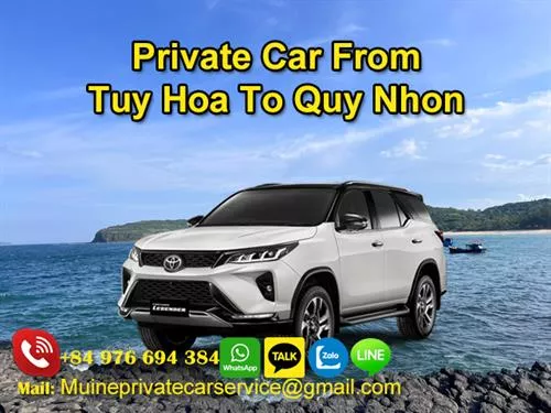 Private Car From Tuy Hoa To Quy Nhon