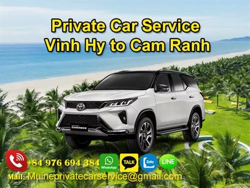Private Car From Vinh Hy to Cam Ranh 