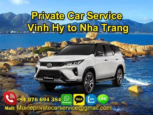 Private Car From Vinh Hy to Nha Trang