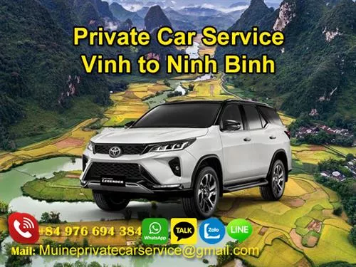 Private Car From Vinh to Ninh Binh