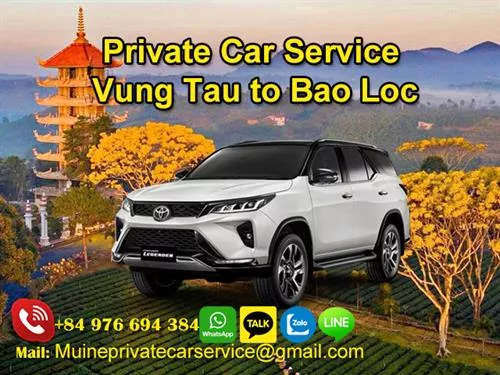 Private Car From Vung Tau To Bao Loc