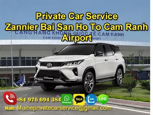 Private Car From Zannier Bai San Ho To Cam Ranh Airport