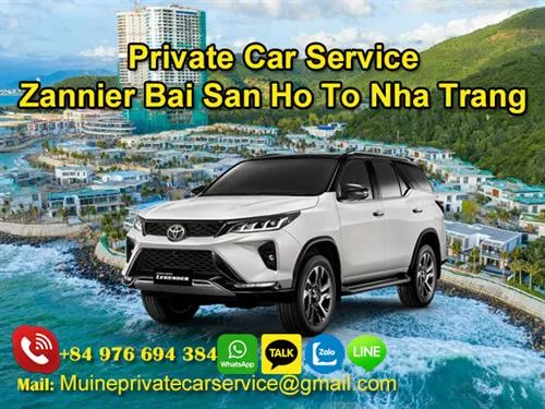 Private Car From Zannier To Nha Trang