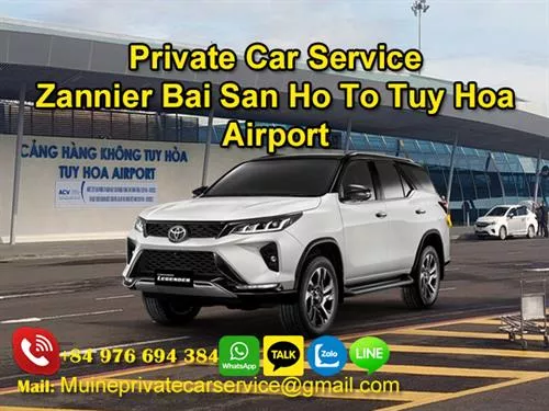 Private Car From Zannier To Tuy Hoa Airport