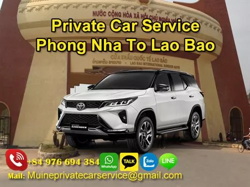 Private Car From Phong Nha To Lao Bao