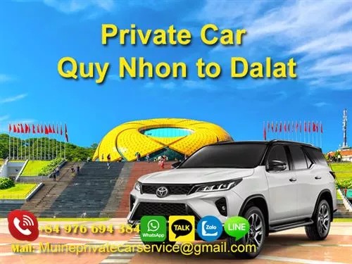 Private Car From Quy Nhon to Dalat