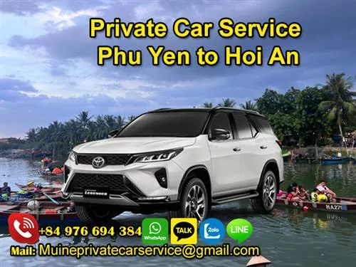 Private car from Phu Yen To Hoi An