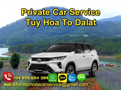 Private Car From Tuy Hoa To Dalat