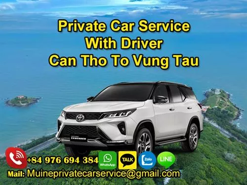 Private car from Can Tho To Vung Tau