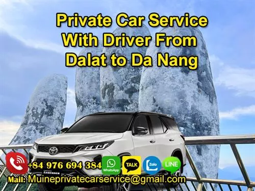 Private car from Dalat to Da Nang