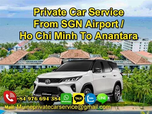 Private car from Ho Chi Minh to Anantara Mui Ne