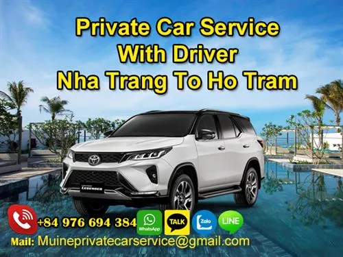 Private car from Nha Trang to Ho Tram