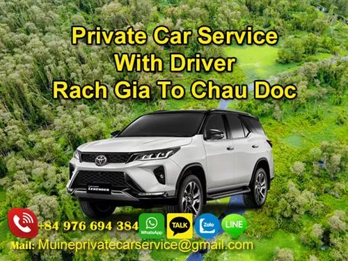 Private car from Rach Gia To Chau Doc