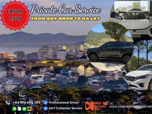 Private Car From Quy Nhon to Dalat
