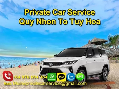 Private car from Quy Nhon to Tuy Hoa