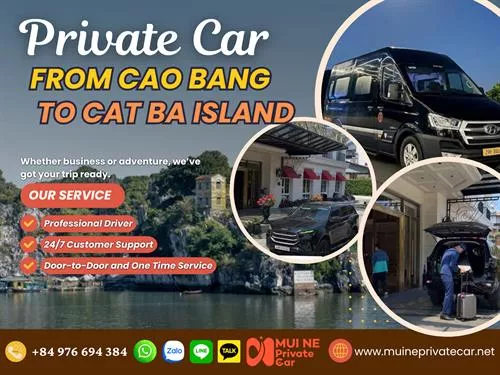 Cao Bang to Cat Ba Island by Private Car