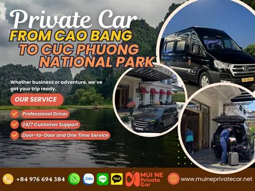 Cao Bang to Cuc Phuong National Park Private Car Rental