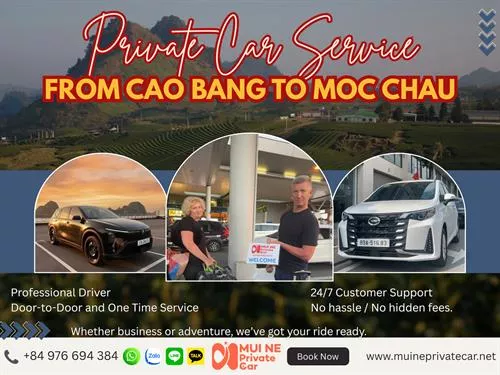 Cao Bang to Moc Chau Private Car