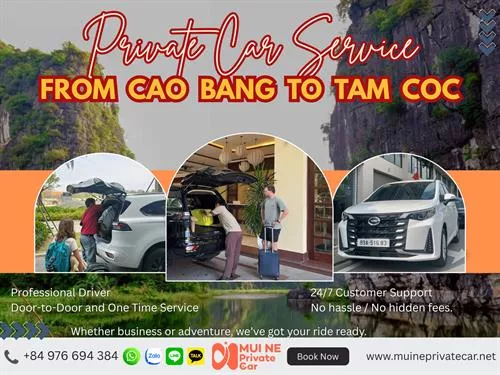 Cao Bang to Tam Coc by Private Car