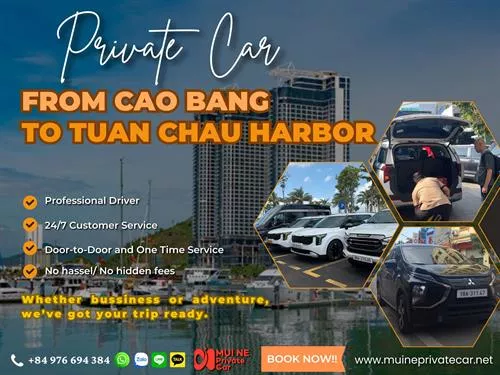 Cao Bang to Tuan Chau Harbor by Private Car