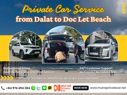 Dalat to Doc Let Beach by Private Car