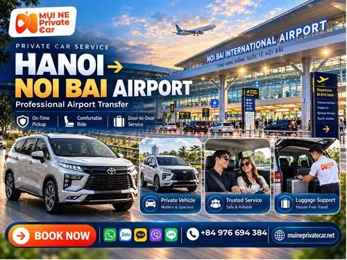 Hanoi to Noi Bai International Airport Private Car Transfer