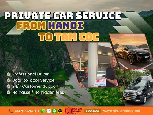 Hanoi to Tam Coc Private Car