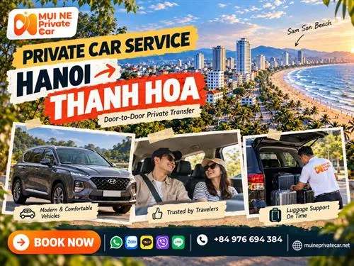 Hanoi to Thanh Hoa Private Car