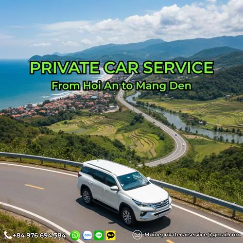 Hoi An to Mang Den Private Car