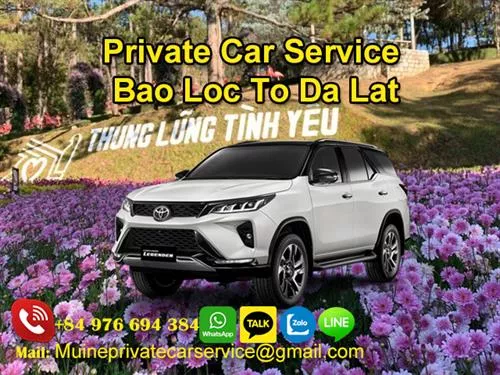 Private Car From Bao Loc to Da Lat