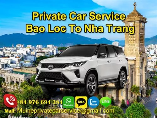 Private Car From Bao Loc To Nha Trang