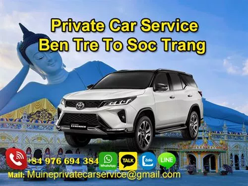 Private Car From Ben Tre to Soc Trang