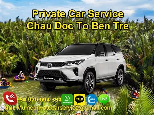 Private Car From Chau Doc To Ben Tre