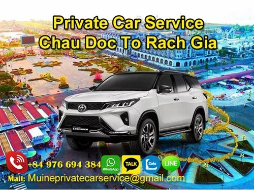 Private Car From Chau Doc To Rach Gia