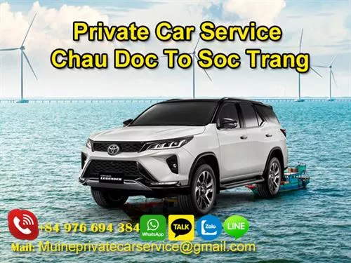 Private Car From Chau Doc To Soc Trang